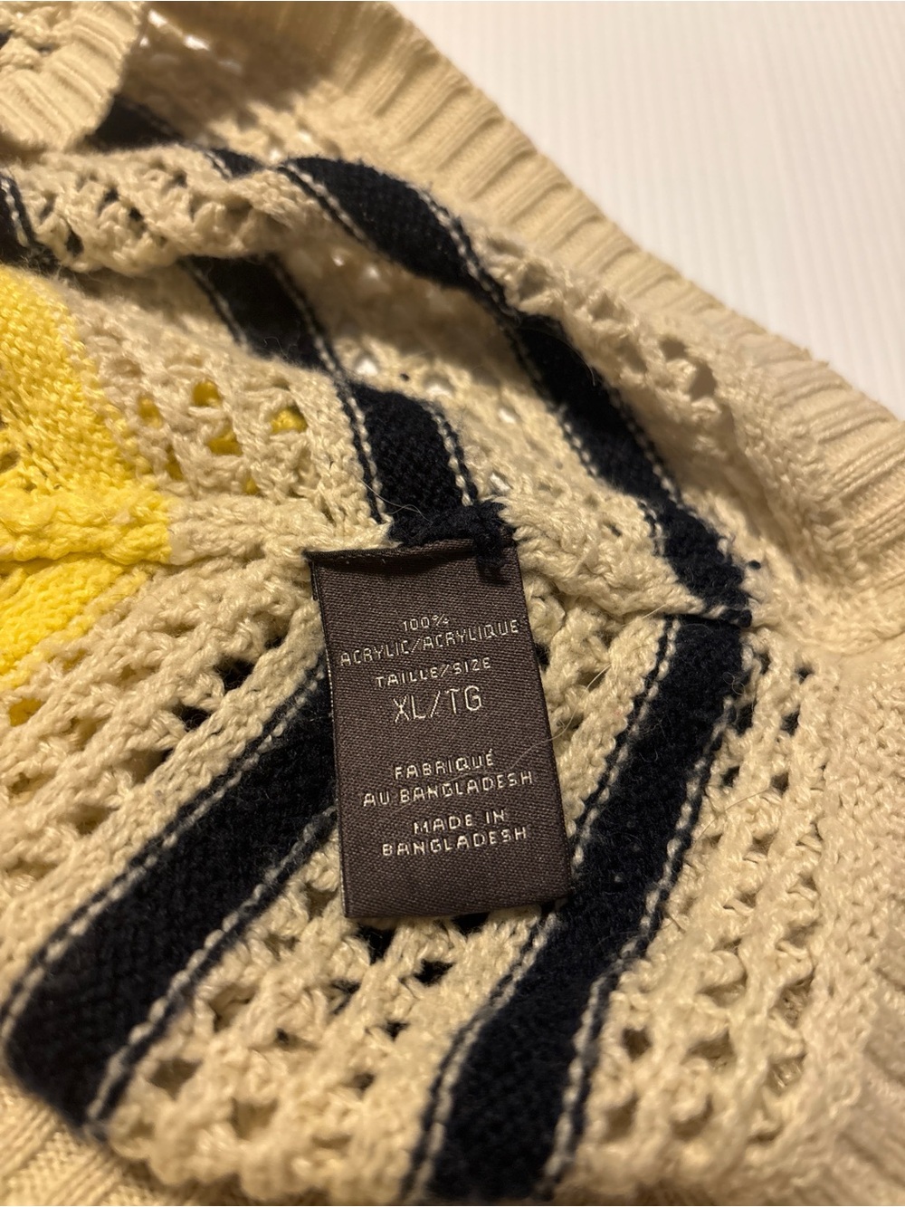 Suzy Shier Striped Pointelle Tie-Waist Cardigan Size XL fits like Large - Picture 4 of 6